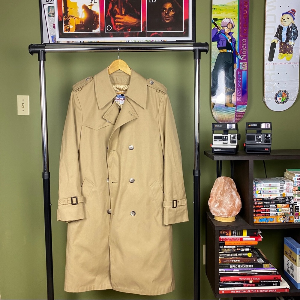 Men’s Whaling MFG Co Tan Trench Coat Size 40R